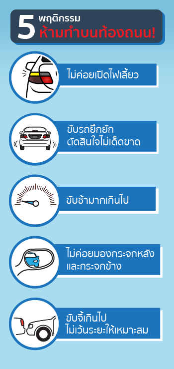 พฤติกรรมที่ไม่ควรทำบนท้องถนน