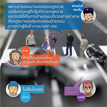 เหตุสุดระทึกเบรกจนสะอึกที่ทางม้าลาย