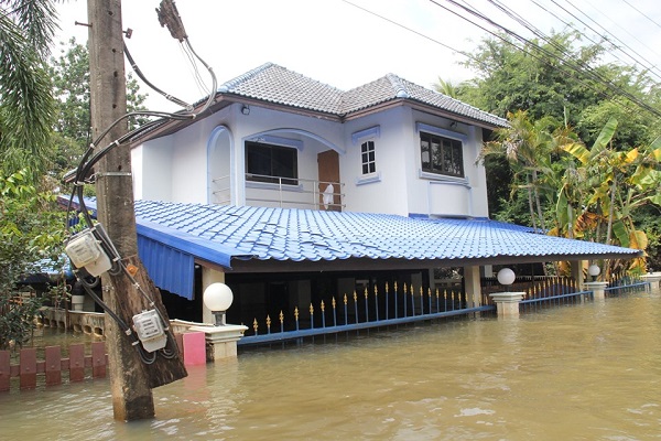 เหตุการณ์น้ำท่วมที่จังหวัดอุบลราชธานี ความเสียหายของบ้านเรือน