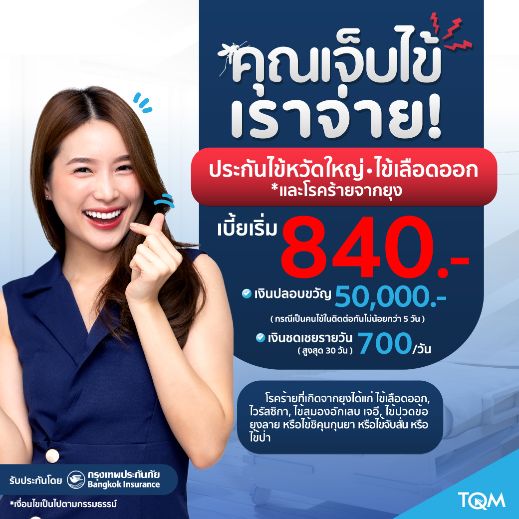 ประกันไข้หวัดใหญ่ ไข้เลือดออก และโรคร้ายจากยุง