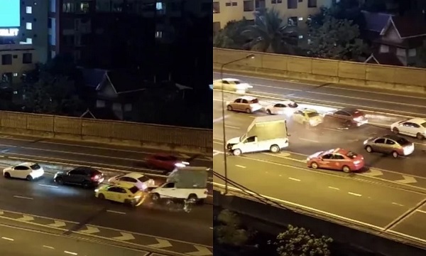 อุบัติเหตุรถชน 5 คันรวด